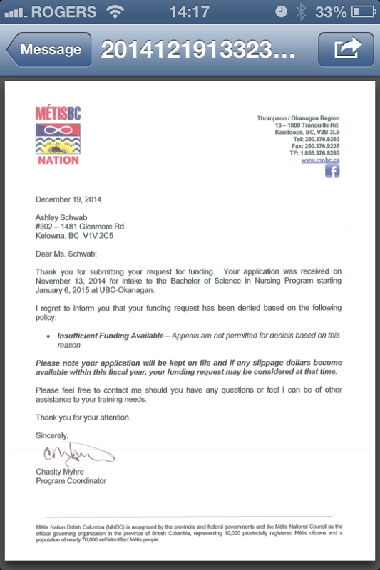 MNBC Letter of Denial 2014