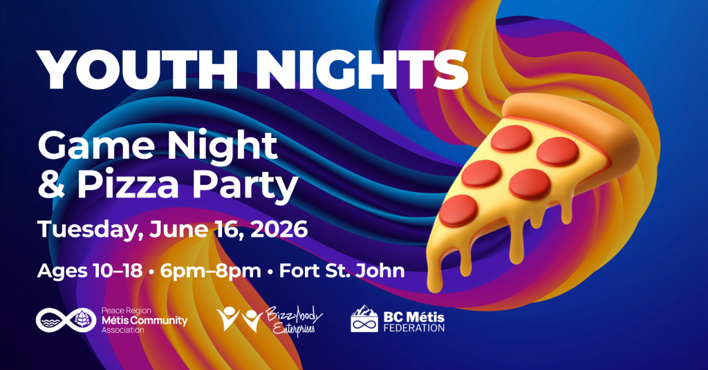 PRMCA Youth Nights Game Night and Pizza Party — Tuesday, June 16, 2026, 6 pm to 8 pm in Fort St. John